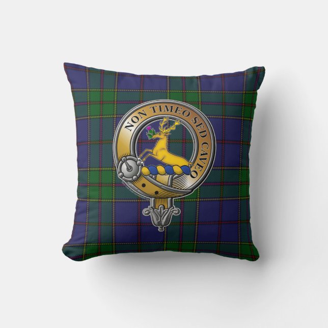 Strachan Tartan & Badge Kussen (Voorkant)