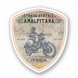    Strada statale 163 Amalfitana italiaanse apls Sticker