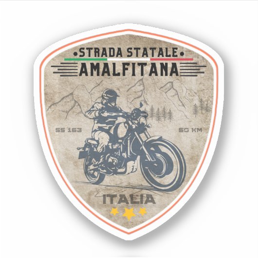    Strada statale 163 Amalfitana italiaanse apls Sticker (Voorkant)