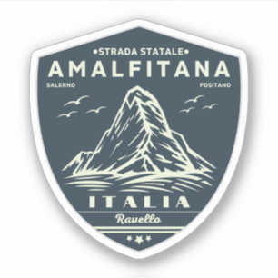 Strada statale 163 Amalfitana italiaanse wegen  Sticker