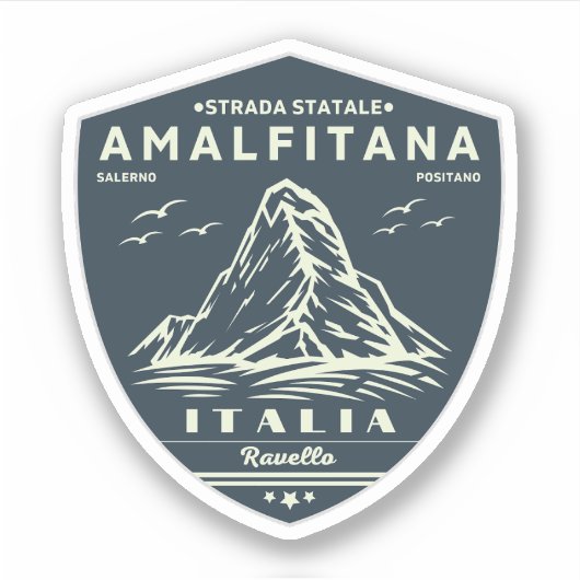 Strada statale 163 Amalfitana italian apls Sticker (Voorkant)
