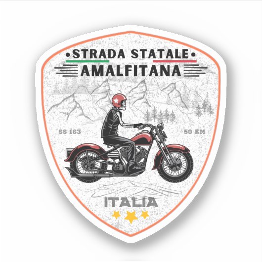 Strada statale 163 Amalfitana italian apls Sticker (Voorkant)