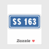 Strada statale 163 Amalfitana italian apls Sticker (Vel)