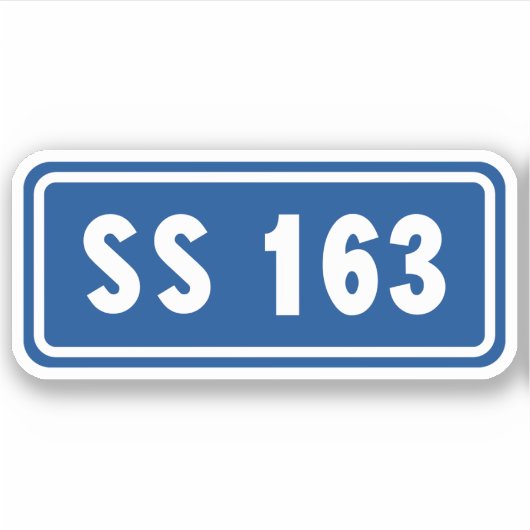 Strada statale 163 Amalfitana italian apls Sticker (Voorkant)