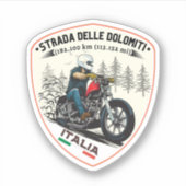 Strada statale 48 delle Dolomiti 1 Sticker (Voorkant)