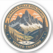 Strada statale 48 delle Dolomiti Sticker (Voorkant)