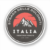 Strada statale 48 delle Dolomiti Sticker (Voorkant)