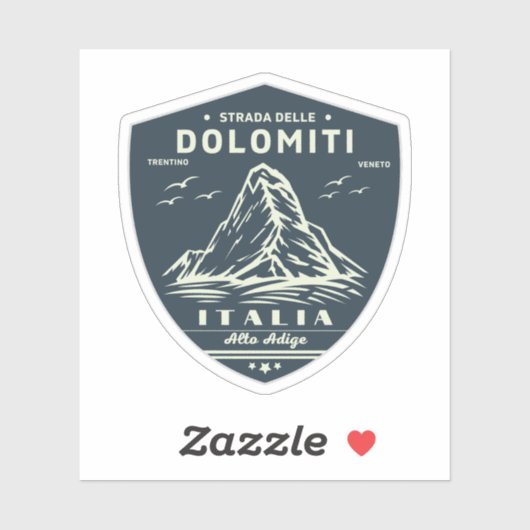 Strada statale 48 delle Dolomiti Sticker (Vel)