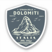 Strada statale 48 delle Dolomiti Sticker (Voorkant)
