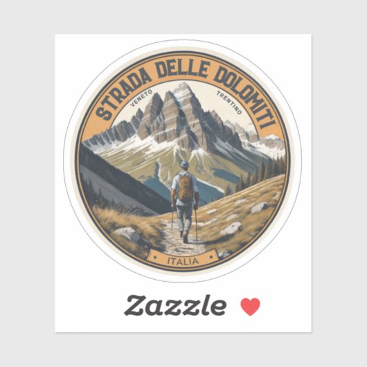 Strada statale 48 delle Dolomiti Sticker (Vel)