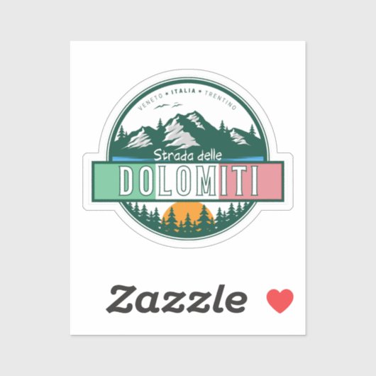 Strada statale 48 delle Dolomiti Sticker (Vel)