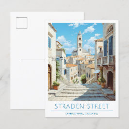 Straden Straat Dubrovnik Kroatië Reizen Briefkaart