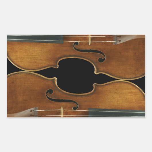 Stradivari Duo Rechthoekige Sticker (Voorkant)