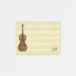 Stradivari Violin Bach Partita Manuscript Monogram Post-it® Notes