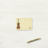 Stradivari Violin Bach Partita Manuscript Monogram Post-it® Notes (Op bureau)