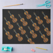 Stradivari Violin Ensemble on Black Tissuepapier (Craft)