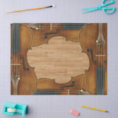 Stradivari Violin Kwartet over het effect van hout Tissuepapier (Craft)