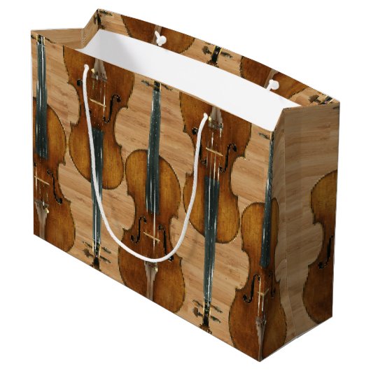 Stradivari Violin Quintet over het effect van hout Large Cadeautasje (Achterkant Gekanteld)