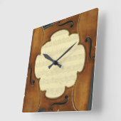 Stradivari Violins Bach Partita Music Manuscript Vierkante Klok (Hoek)