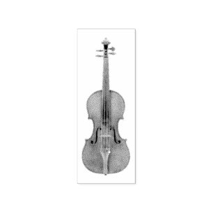 Stradivarius Violin Etched Kijk Reproduction Rubberstempel