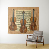Stradivarius Violin Trio Bach Chaconne Manuscript Wandkleed (In Situ (horizontaal))