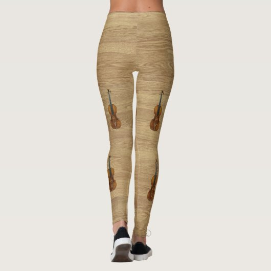 Stradivarius Violins op houtenlantaarns Leggings (Achterkant)
