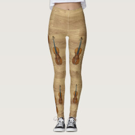 Stradivarius Violins op houtenlantaarns Leggings