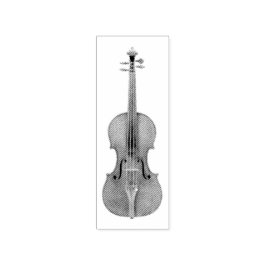 Stradivarius Viool Etched Look Reproductie Rubberstempel