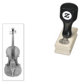 Stradivarius Viool Etched Look Reproductie Rubberstempel (Gestempeld)