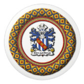 Stradling Family Crest Keramische Knop (Voorkant)