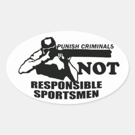 Straf criminelen die niet verantwoordelijk zijn Sp Ovale Sticker
