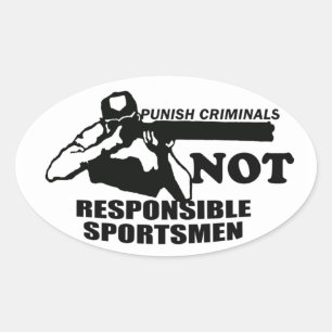 Straf criminelen die niet verantwoordelijk zijn Sp Ovale Sticker