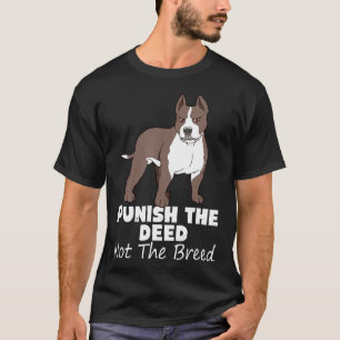 Straf de daad, niet het ras Pitbull Gif Pit Bull T-shirt