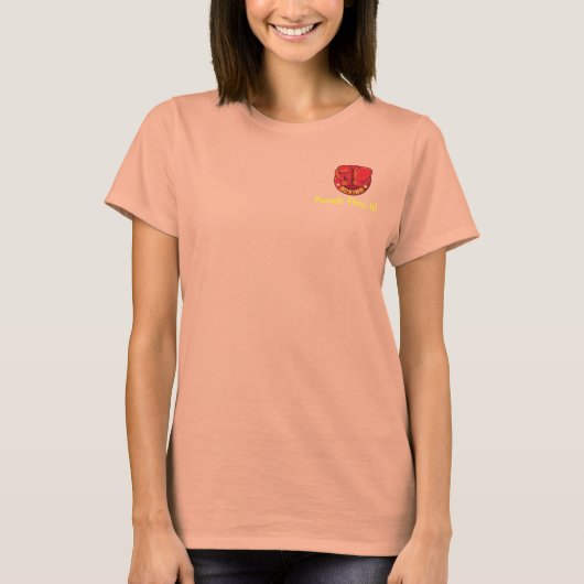 Straf er doorheen! t-shirt (Voorkant)