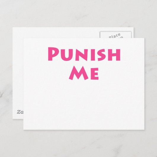 Straf me briefkaart (Voorkant / Achterkant)