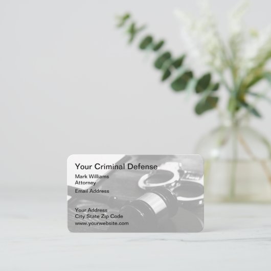 Strafadvocaat Modern Business Visitekaartje (Staand voorkant)