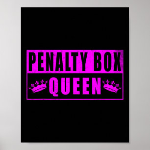 Strafbank Koningin Grappig IJshockey (4) Poster