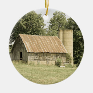 Strafford Mo Barn Antiek Keramisch Ornament
