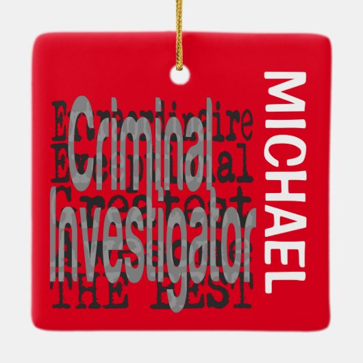 Strafonderzoeker Extraordinaire CUSTOM Keramisch Ornament (Achterkant)