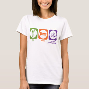 Strafrecht Eat Sleep Practice T-shirt