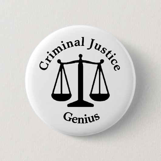 Strafrecht Genius Ronde Button 5,7 Cm (Voorkant)