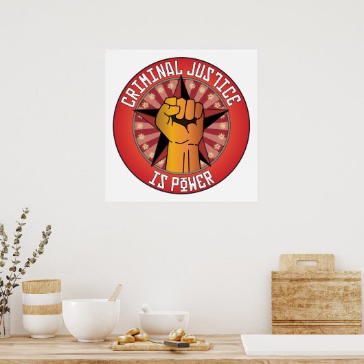 Strafrecht is macht poster (Keuken)