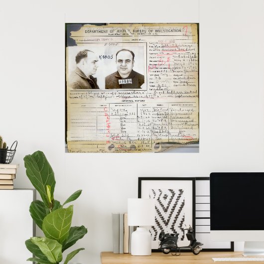 STRAFRECHT VAN AL CAPONE 1932 POSTER (Thuiskantoor)