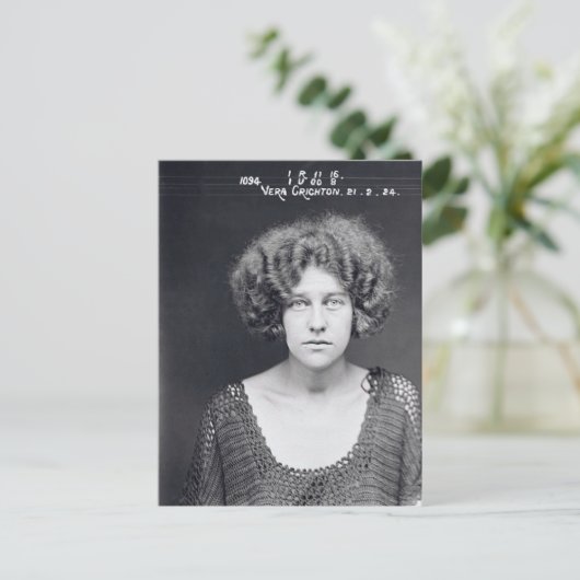 strafrechtelijk Vrouw - Mok zwart-wit Briefkaart (Staand voorkant)