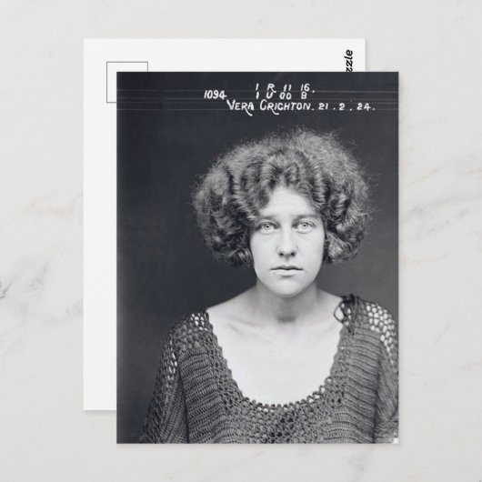  strafrechtelijk Vrouw - Mok zwart-wit Briefkaart (Voorkant / Achterkant)