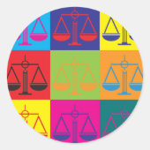 Strafrechtelijke Pop Art Ronde Sticker (Voorkant)