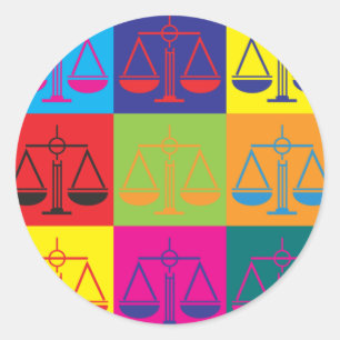 Strafrechtelijke Pop Art Ronde Sticker