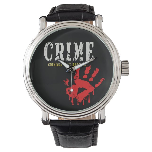 strafrechtelijke vingerafdrukken eWatch Horloge (Voorkant)