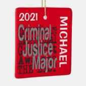 Strafrechter-majoor extraordinaire CUSTOM Keramisch Ornament (Rechts)