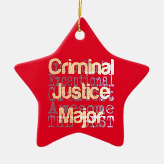 Strafrechter-majoor extraordinaire keramisch ornament (Voorkant)